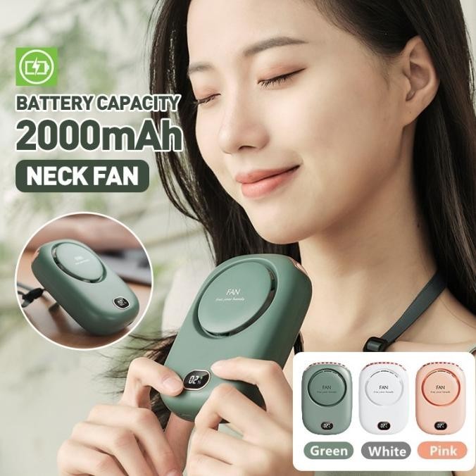 Portable Premium Mini Sport Neck Fan Kipas Angin Gantung Leher