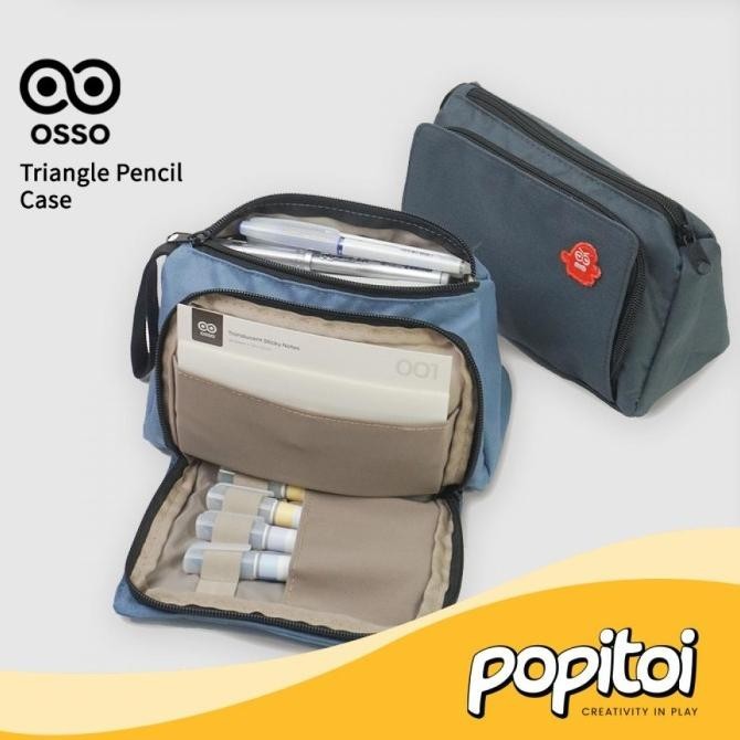 

OSSO Triangle Jumbo Pencil Case Kotak Tempat Pensil