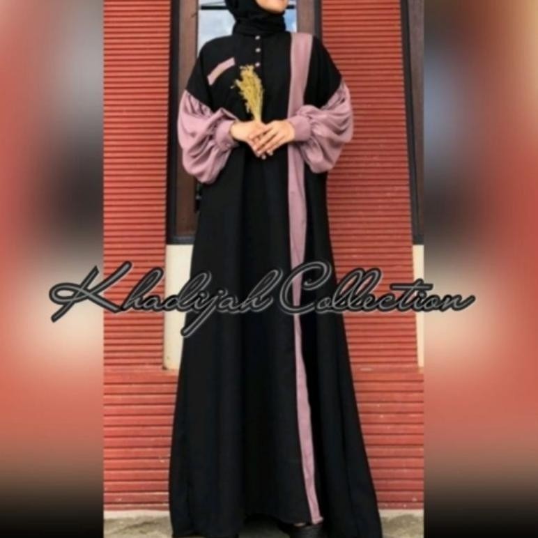 Gamis Abaya Remaja Bl Spesial Kombinasi Khadijah Gamis Abaya Remaja