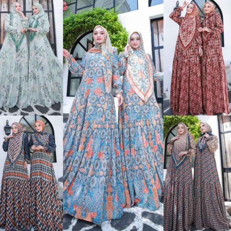 Gamis Abaya Remaja Haliza Ayda 610 Set Scraft Haliza Style Haliza Syari Haliza Printing Haliza Lebar