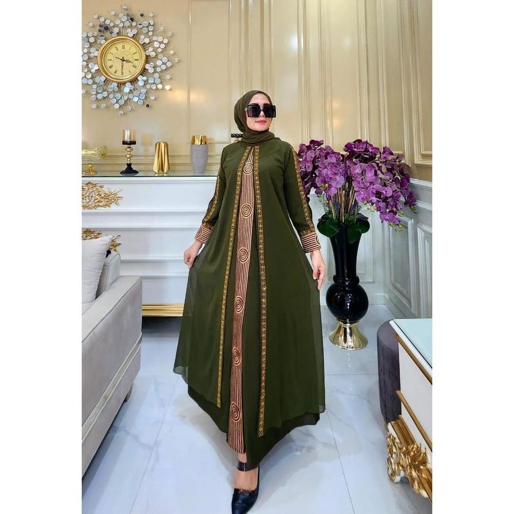 Gamis Abaya Remaja Arab Tuey Bordir 145 Gamis Abaya Remaja