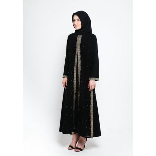 Gamis Abaya Remaja Bahan Jetblack Renda Kepang Gamis Abaya Remaja