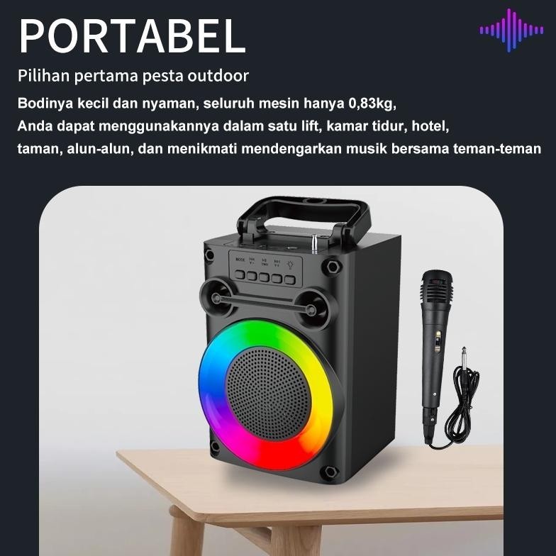 6.6 (Cod) Pro Bass Speaker Bluetooth Karaoke Portable Super Bass Polytron Besar Original Mini Wirele