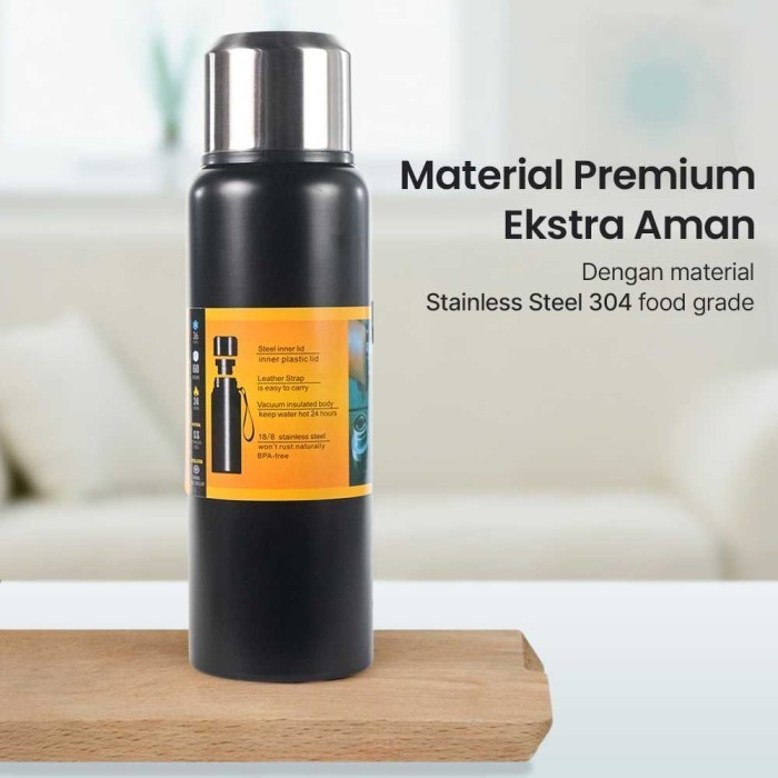 Botol Minum Tumbler Termos Air Panas Vacuum Stainless Thermos 1 Liter