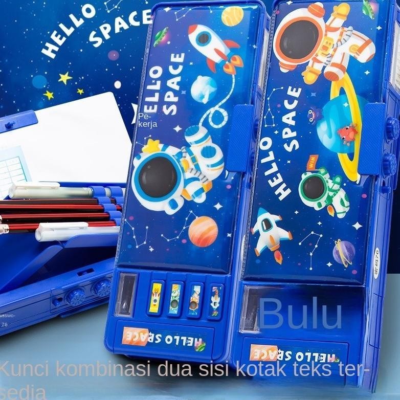 

Kotak alat tulis Astronot Pria Kotak pensil kata sandi multi-fungsi yang cocok untuk siswa kelas 1-3 TK