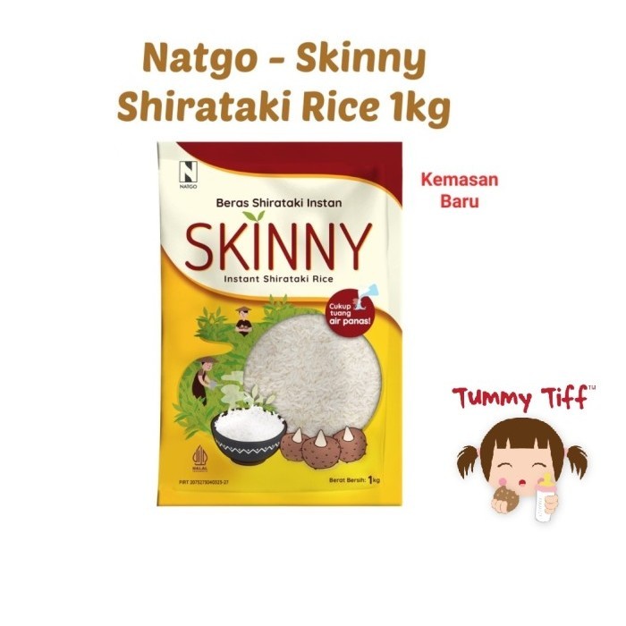 

Natgo Skinny Shirataki Rice Pouch 1Kg / Beras Shirataki