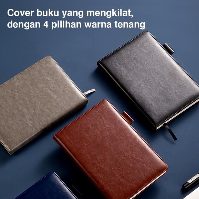 

Deli Leather Notebook Buku Catatan Sampul Kulit A5 180 Lembar 22298 Baktioktavianiseller