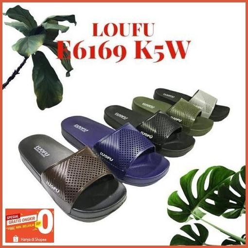 New Arrival Luofu E 6169 / E 6169 K5W Sandal Selop Pria Cuci Gudang