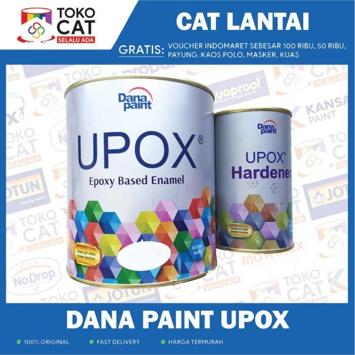 Cat Epoxy | UPOX Cat Keramik/Kamar Mandi/Cat Lantai/Cat Lapangan 1 L | Kemasan kaleng