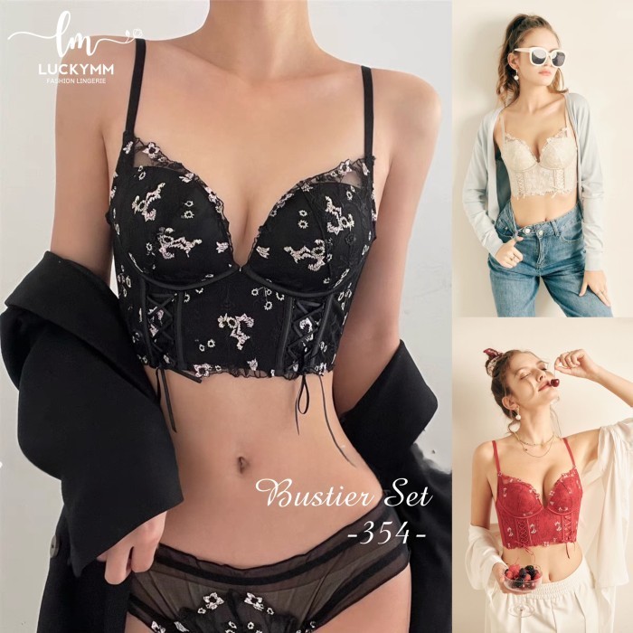 Warelly - Luckymm Korset Bra Push Up / Bra Set Push Up Kawat 354