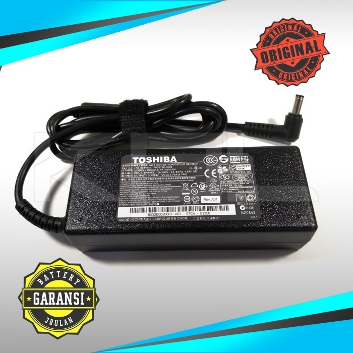 Adaptor Charger Toshiba Satellite A85 L45 M40 A200 19V 4.74A Original