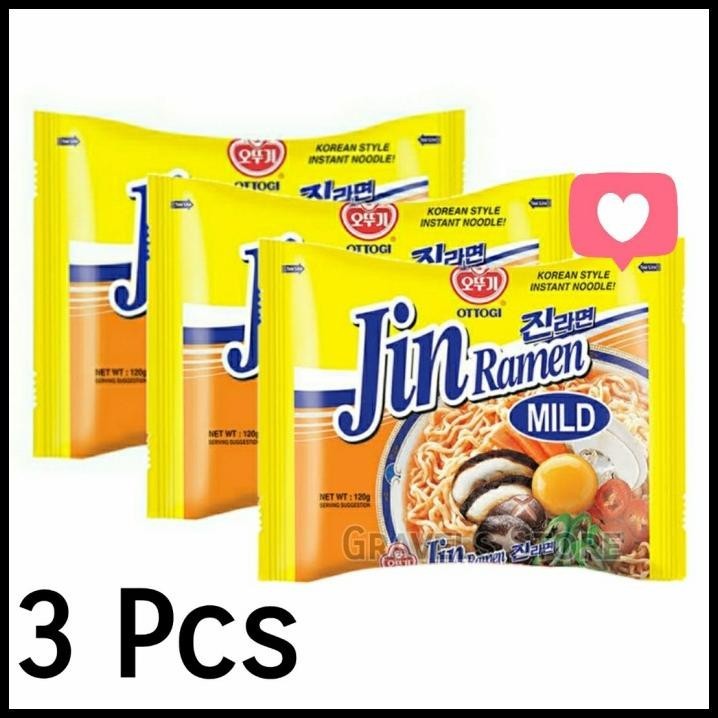 

[Bundling 3 Pcs] Ottogi Jin Mild Ramen - Ramyun Kuah Ala Korea