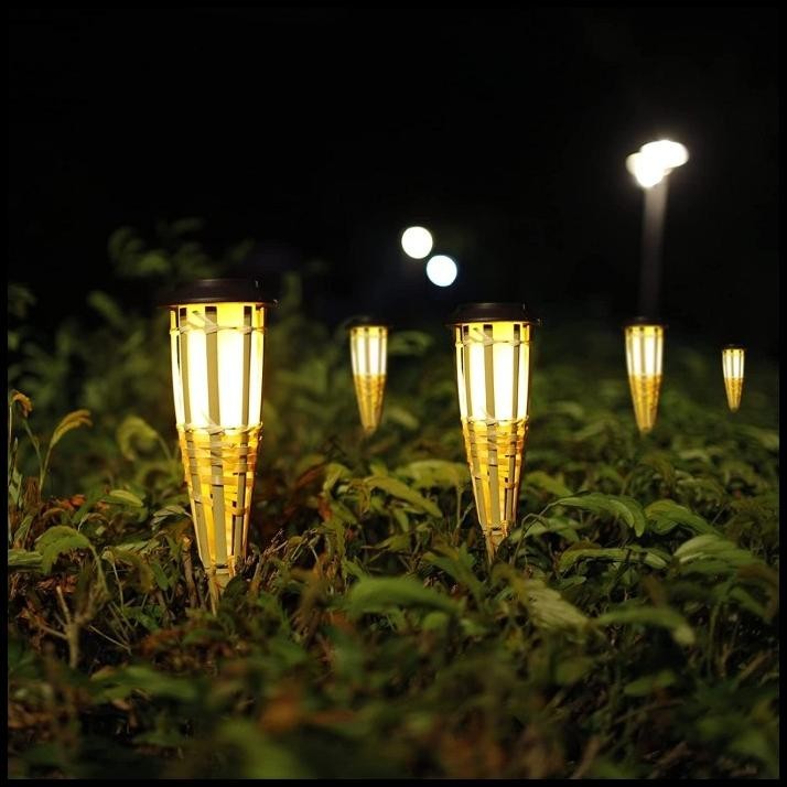 LAMPU BAMBU HIAS TAMAN LED TENAGA SURYA/LAMPU TAMAN OBOR TANCAP SOLAR