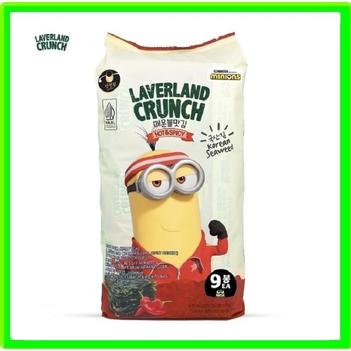 

Laverland Crunch Seaweed Korea / Snack Seaweed By Manjun Rasa Sea Salt