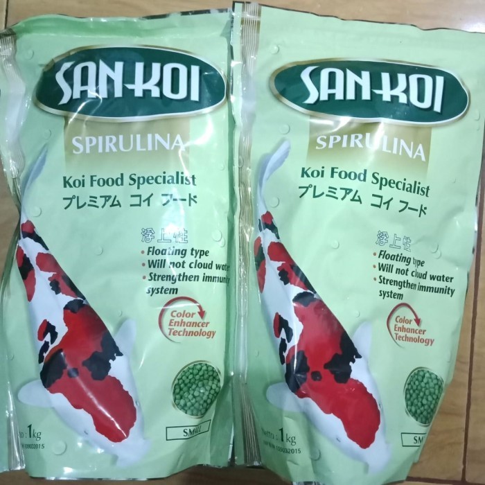 SANKOI SAN KOI SPIRULINA 1 KG PAKAN KOI UNTUK MENGUATKAN WARNA