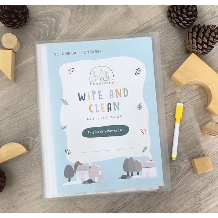 

VOL 4 - wipe and clean activity book ( untuk 2 tahun+) worksheet anak