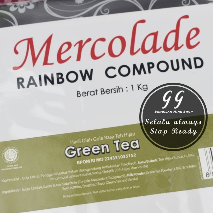 

MERCOLADE GREEN TEA Compound 1 KG The Hijau Greentea Chocolate K01