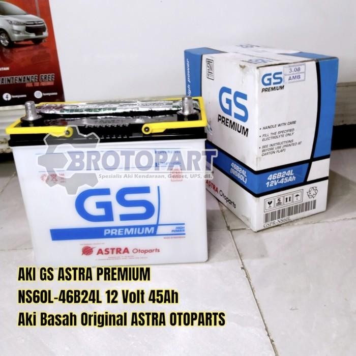 Aki Mobil Suzuki Ertiga, Baleno, Aerio Accu GS ASTRA NS60L 12v 45Ah Import Premium