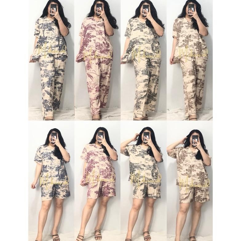 Oneset Piyama Rayon Dior Premium / Piyama Wanita / Oneset Dior / baju tidur pendek