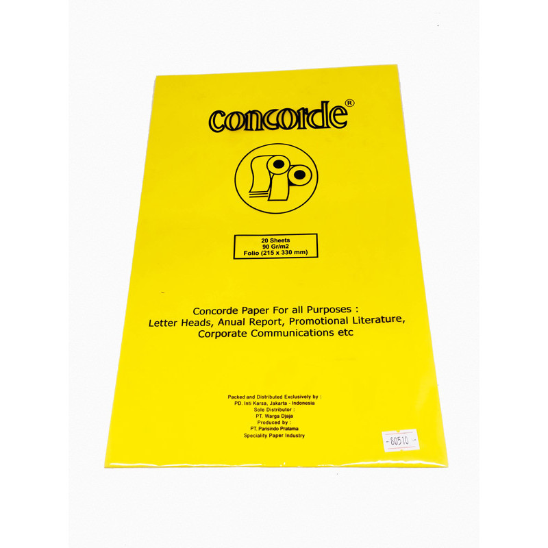 

Concorde Laid F4 90 Gsm - Kertas Folio Warna Kuning