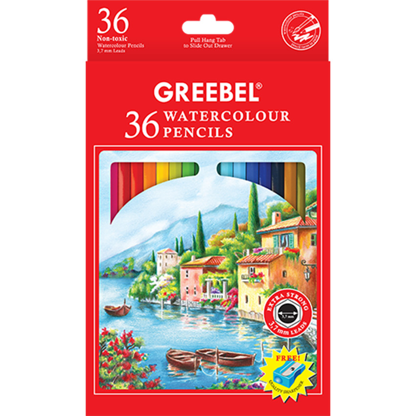 

Greebel 6736 3.7 Extra Strong Water Colour (Pensil Warna) Pencil 36 Warna