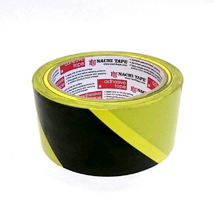 

PVC FLOOR MARKING NACHI TAPE LAKBAN LANTAI KUNING-HITAM 48MM X 20M