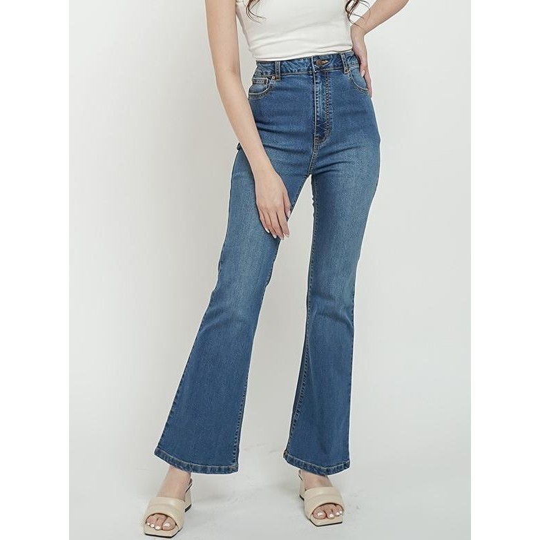 DUST - Celana Adisti Vintage Cutbray Jeans Biru Comfease (D. 3815)