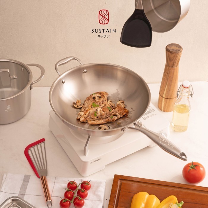 Diskon Sustain Renkon Asian Wok Sus316 32Cm