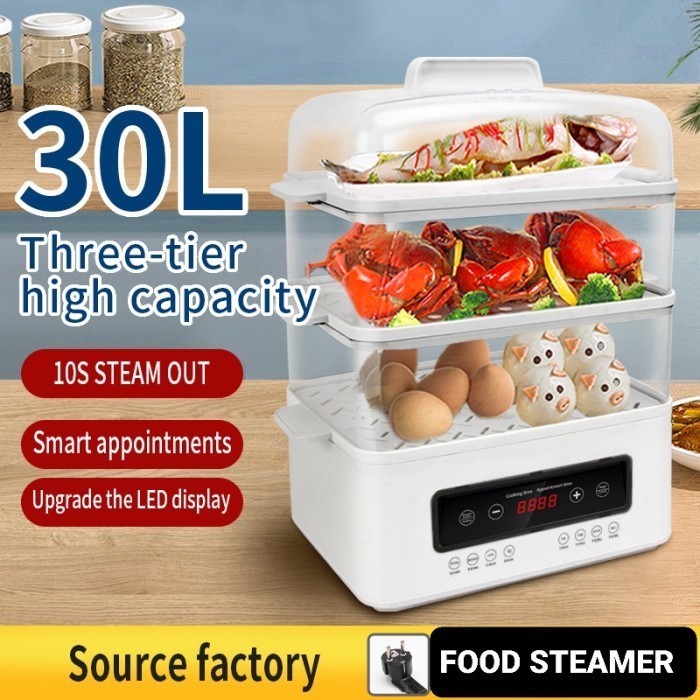 Diskon Food Steamer Kukusan Listrik Susun Pemanas Makanan Elektrik Serbaguna