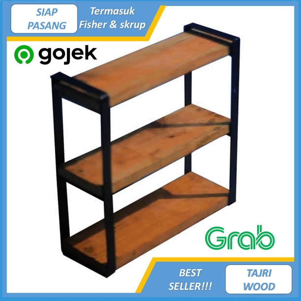 Rak make up dinding vintage / rak penyimpanan sepatu minimalis