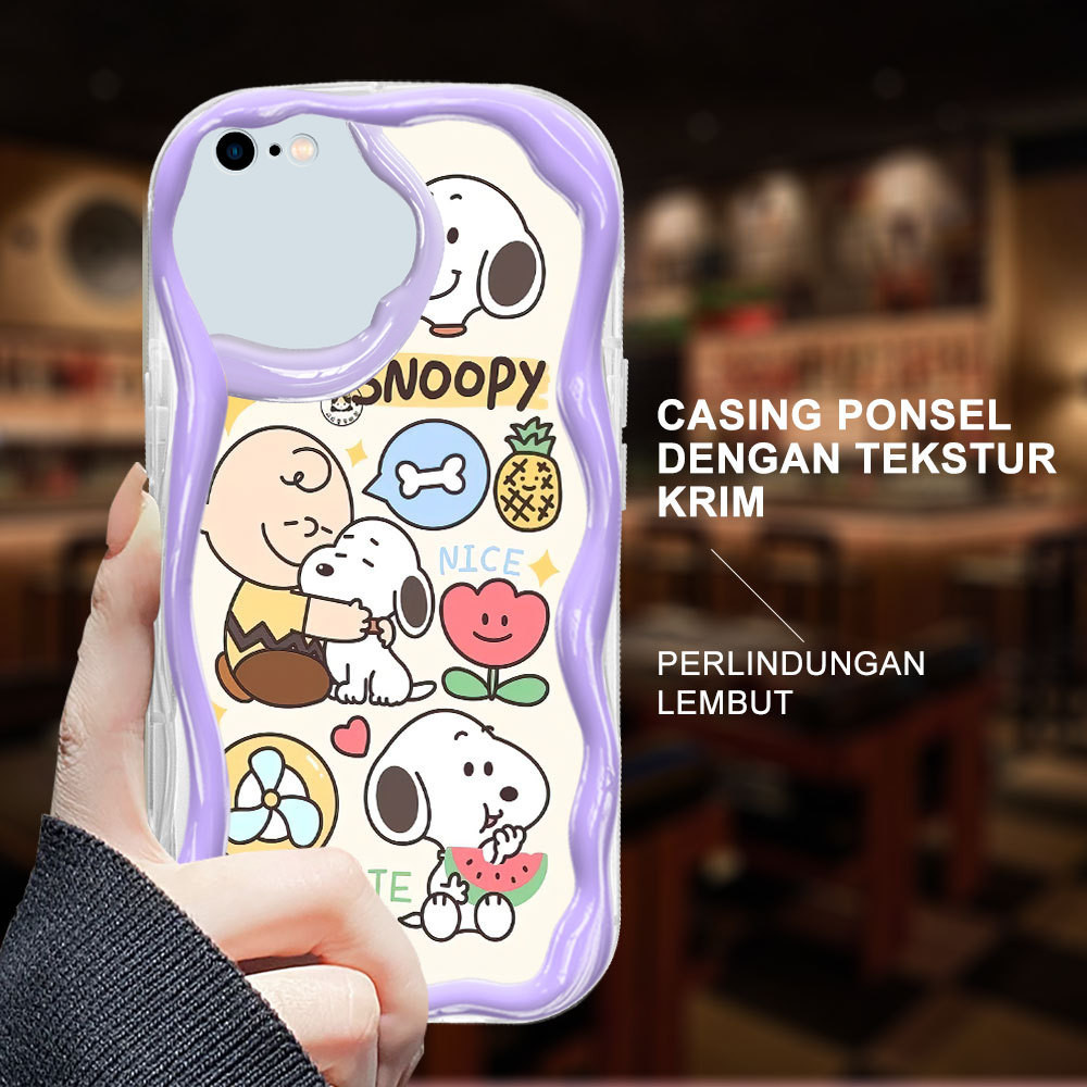 Duang Apple iPhone 6 6S 7 8 11 PRO PLUS SE 2020 2022 X XR XS MAX  Casing Ponsel  Pola Snoopy's Reuni
