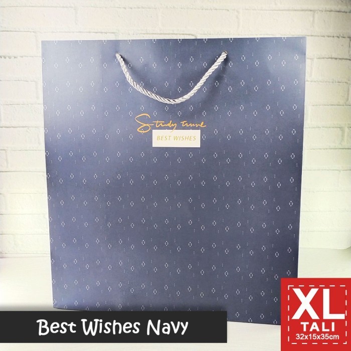 

Paper Bag Tali Motif / Tas Kado Ultah - XL TALI BEST WISHES & BREATHE