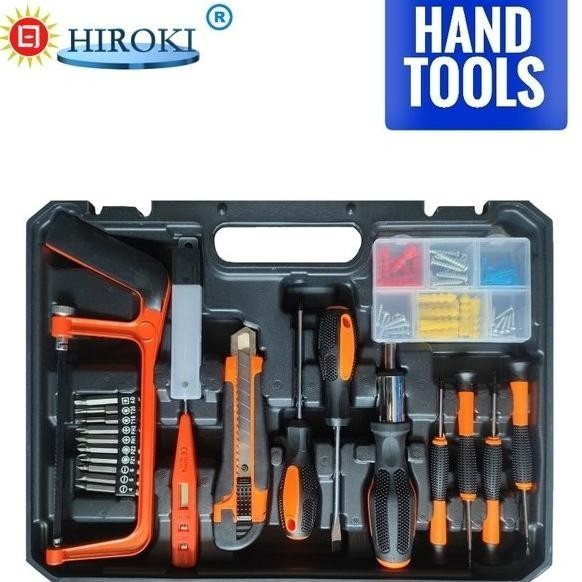 Ready, Hiroki Tool Kit Set 102 Pcs Toolkit Alat Tukang Pertukangan