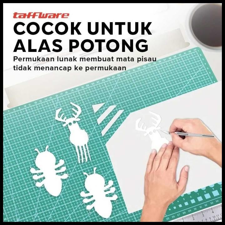 

TERBARU ALAS POTONG KERTAS KERAJINAN WORK CUTTING MAT PAD 2 SISI A3 45 X 30CM