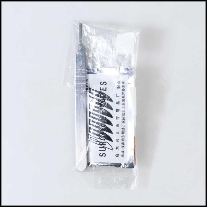 

TERMURAH PISAU UKIR KERAJINAN & BEDAH SCALPEL SURGICAL BLADES 10 PCS NUMBER 11 !!!!!!