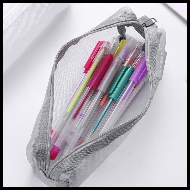 

GRATIS ONGKIR MESH ZIPPER PENCIL CASE TRANSPARANT - TEMPAT KOTAK PENSIL JARING !!!!!!!