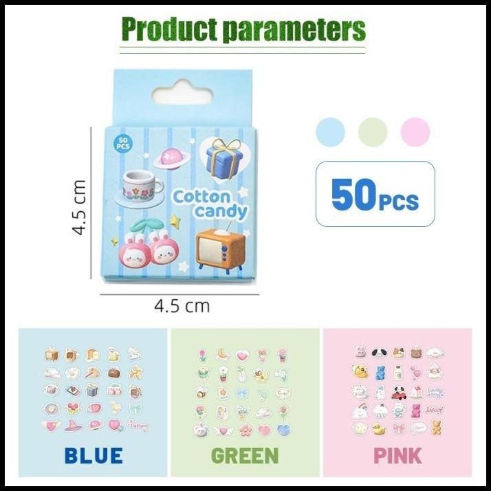 

BEST DEAL 50PCS STIKER MARSHMALLOW UNTUK DEKORASI JURNAL / SCRAPBOOK DIY !!!