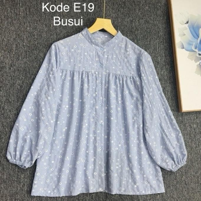 Blouse Crinkle Motif Bunga | JISOO  Blouse Crinkle