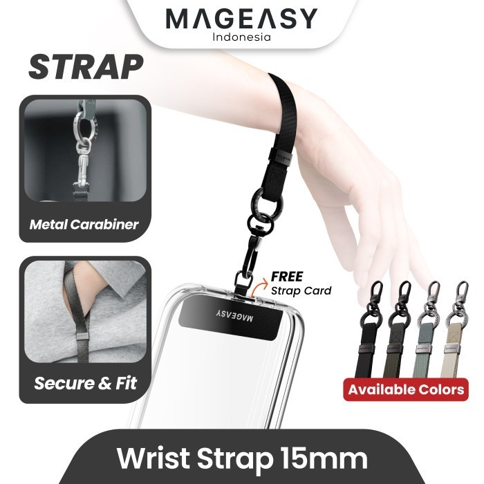 MAGEASY WRIST STRAP 15MM TALI GANTUNGAN HP LANYARD