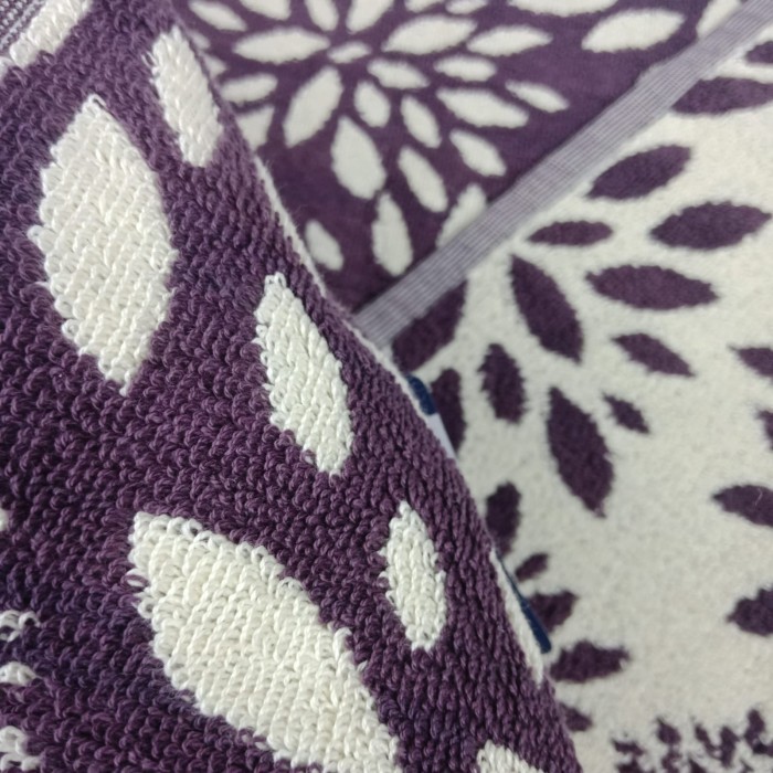 SALE KESET LANTAI BAHAN KATUN HANDUK 100% TERRY PALMER MOTIF ZIGZAG UNGU