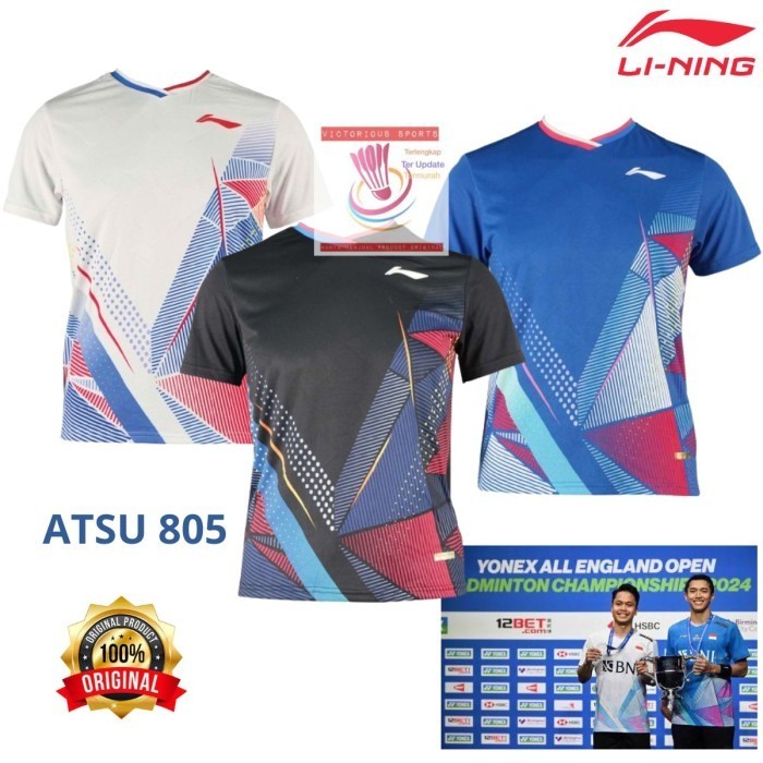 Baju Lining Badnton Jersey Lining All England Atsu805 Atsu 805 Gi