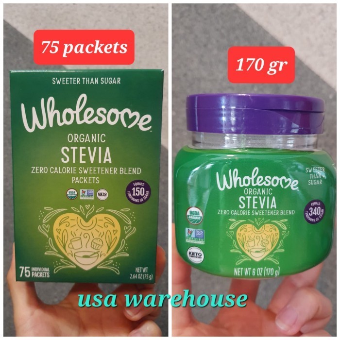 

Wholesome Organic Stevia Zero Calories Sweetener 75 Gr / 170 Gr - Adelineez