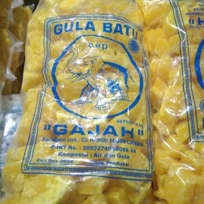 

Gula Batu Kuning Kemasan 10 Kg Khas Cirebon Cap Gajah - Adelineez