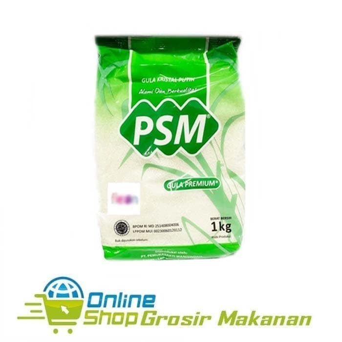 

Bahan Dasar / Gula Kristal Putih Premium Psm 1 Kg / Halal - Adelineez