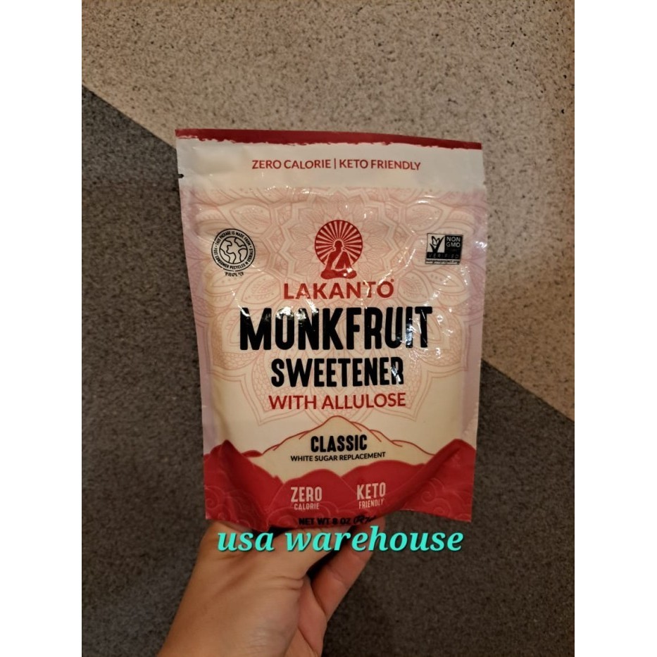 

Lakanto Monkfruit Sweetener With Allulose Classic 227 Gr / 454 Gr - Adelineez