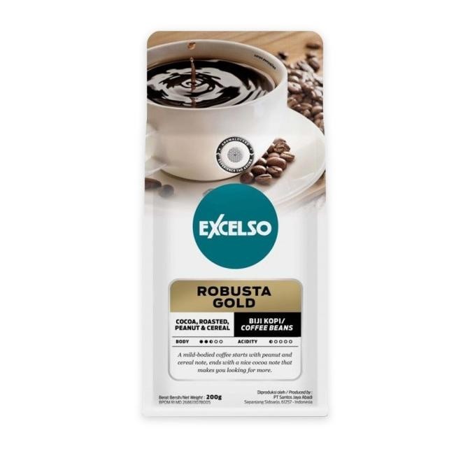 

Excelso Robusta Gold Biji 200G Twin Pack