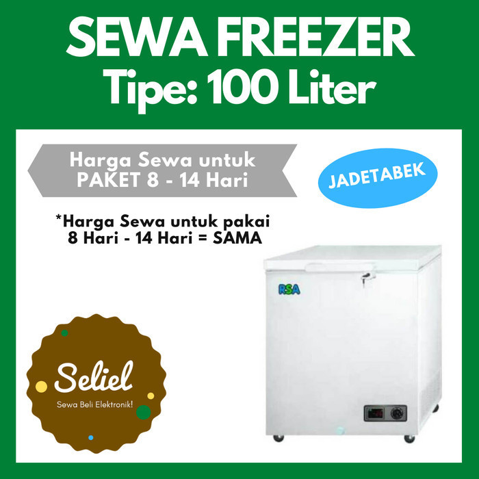 SEWA (8 - 14 HARI) FREEZER 100 LITER RSA CF-100 GEA AB-106 MURAH