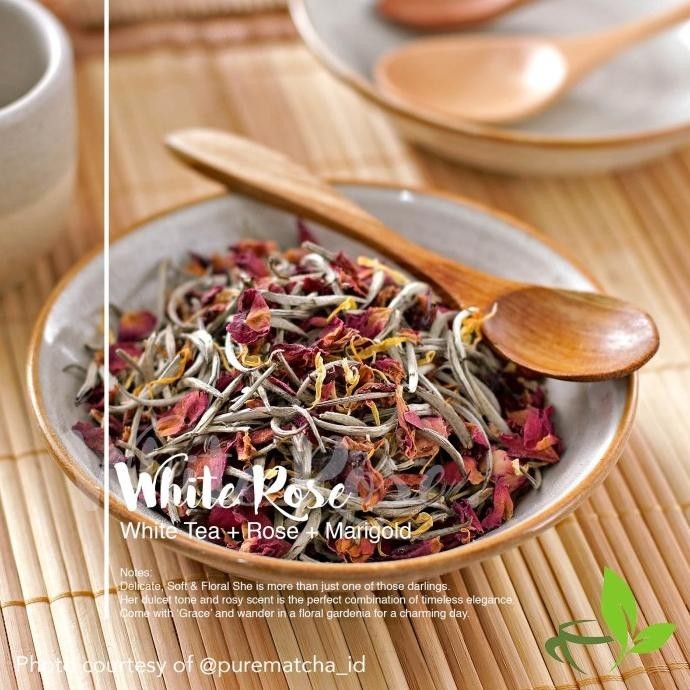 

Artisan Cafe Tea White Tea Rose Marigold Teh Putih Mawar Lokal 100Gr