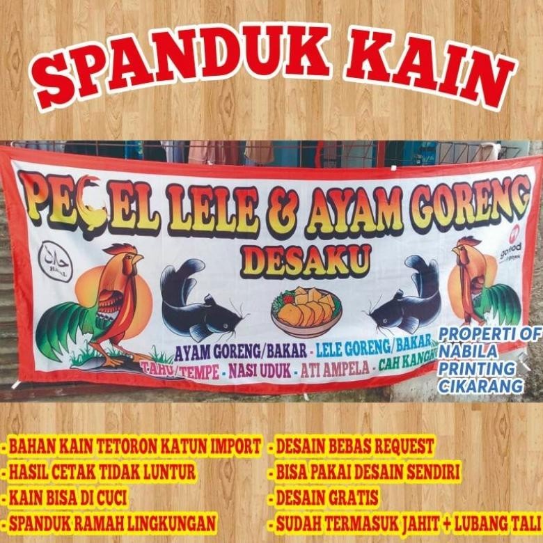 DCF SPANDUK KAIN PECEL LELE / LALAPAN / SARI LAUT / SEAFOOD / SOTO  / NASI GORENG/ NASI BEBEK / SATE