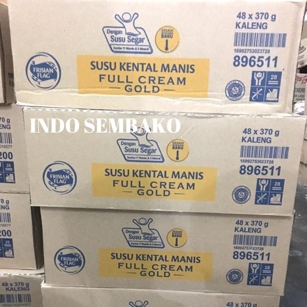 

RTY Frisian Flag Full Cream Dus 370g / Frisian Flag Gold Karton / Susu Kental Manis Gold 370g x 48 . TERLARIS